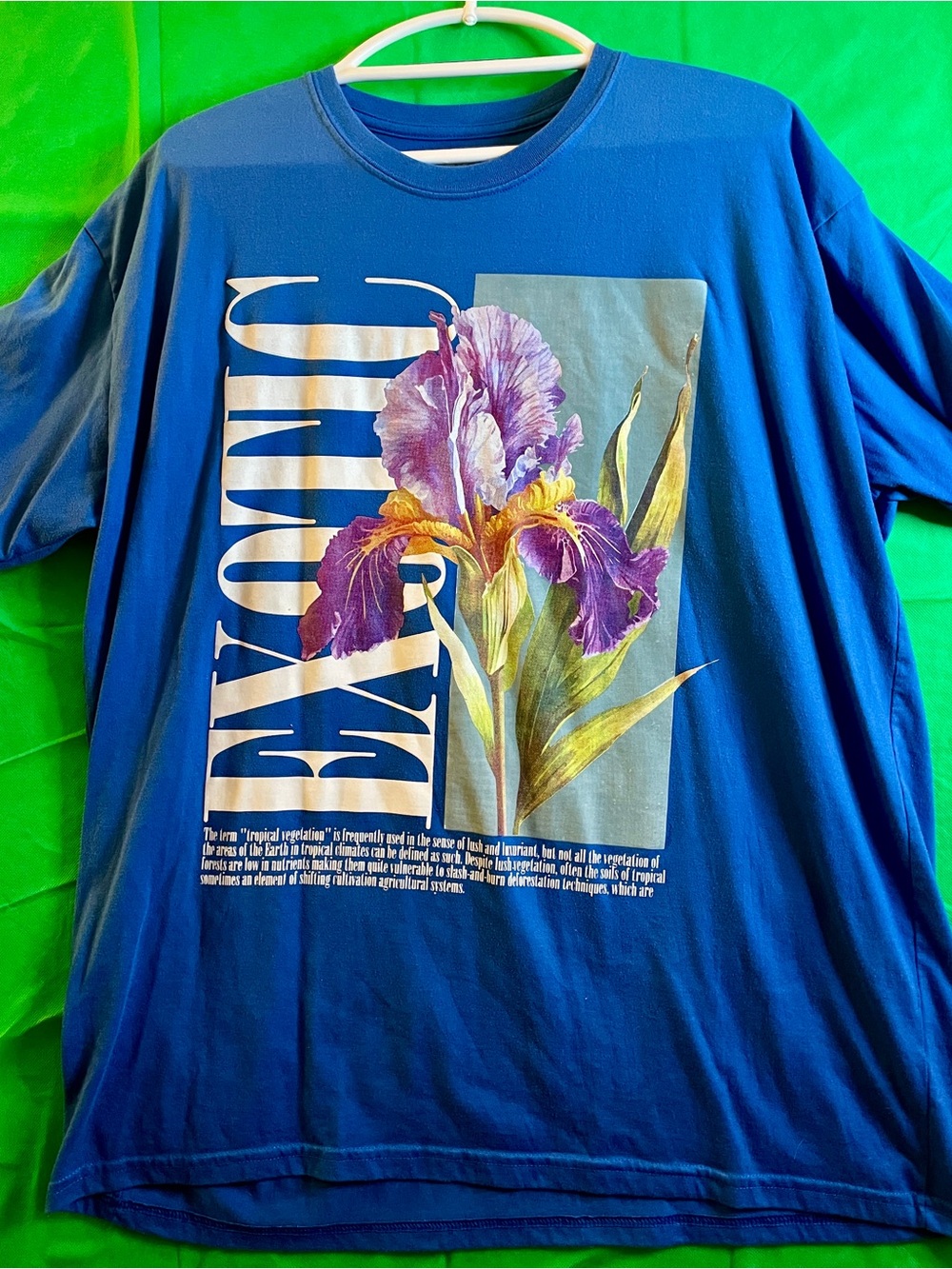 Blue Graphic Floral Tee - Unbranded Woman’s Shirt